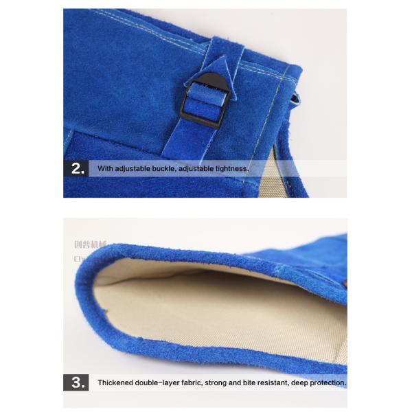 Guantes animales del control del cuero azul del color, animal que maneja los guantes para el perro/el gato