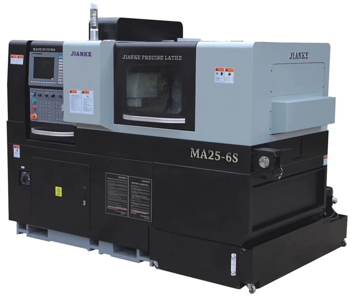 JIANKE MA25-6S 6 Axis CNC Lathe with Dual Channel Control, 10000rpm/min Speed, and 26mm Through Hole Dia Swiss Type CNC Lathe