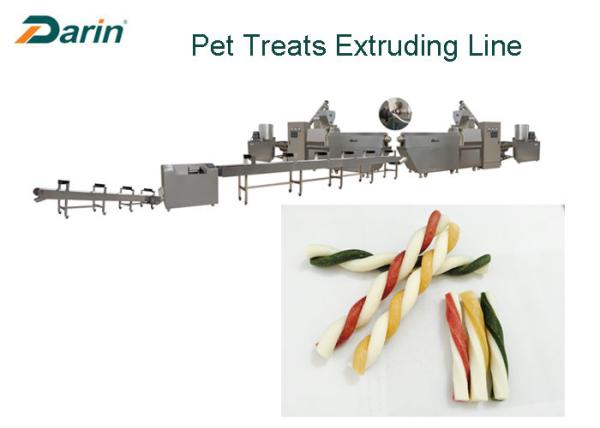 Beef Flavor Natural Twisted Sticks Dog Food Extruder Machines Dental Treats Extruding Line