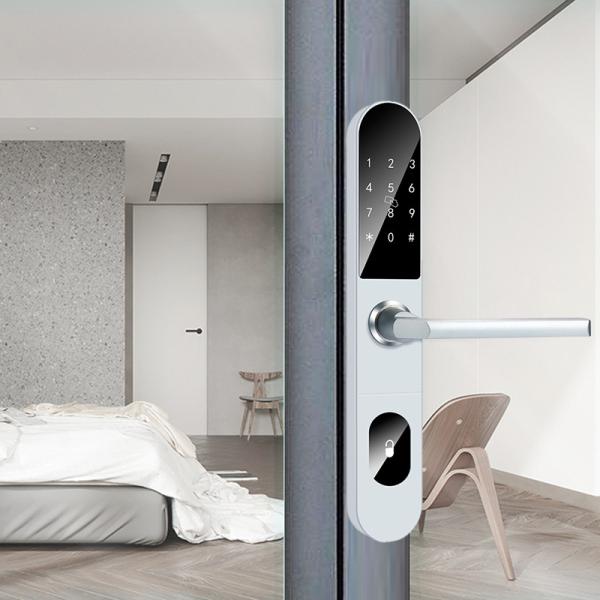 Слимовый тип Алюминиевого сплава TTlock Электронные умные дверные замки для квартир Домашний офис