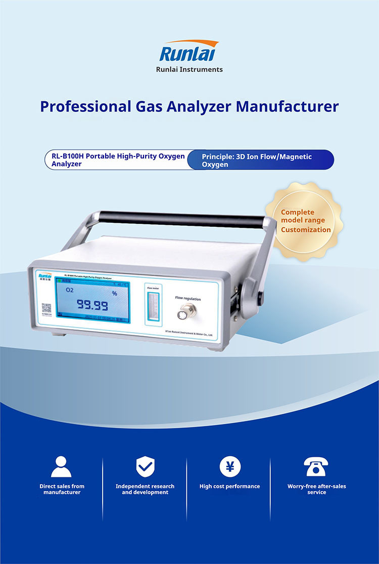 Industrial Handheld High Purity Oxygen Oxygen Analyzer Portable Oxygen Detector