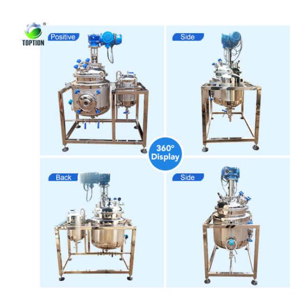 Stainless Steel Crystallization Reactor Toption 50L Jacketed Reactor