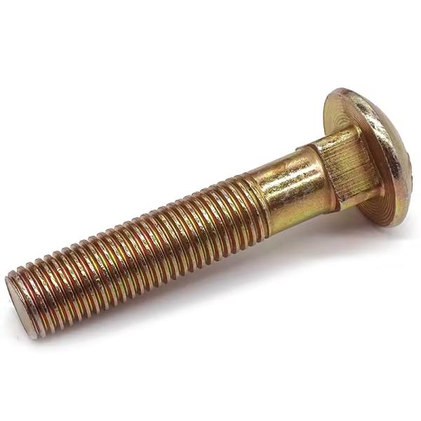 High Strength Galvanized DIN603 Carriage Bolt Half Head Square Neck Fastener Chinese Manufacturer Steel Material Plain Finish