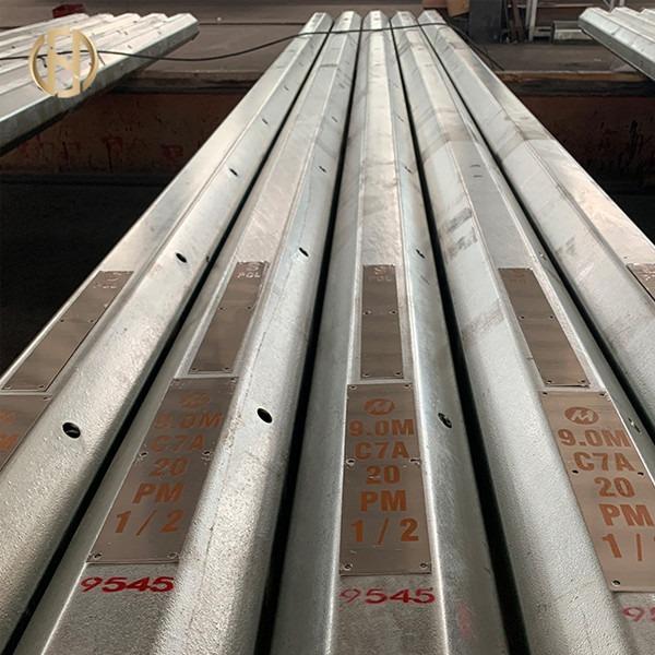 3-10mm Thickness Galvanized Light Pole  2% Dimension Tolerances
