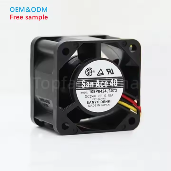 High Quality Cooling Fan SANYO DENEI San Ace40 Mini Fan Axial Fan 109P0424J3073 24V 0.18A for Danfoss Variable Frequency Drive