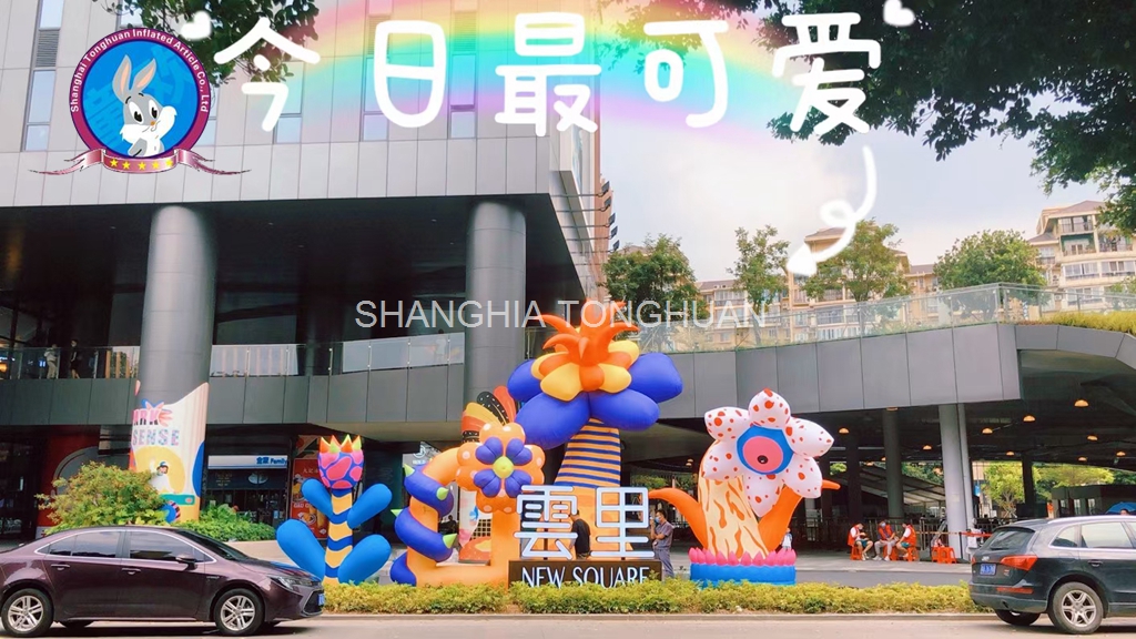 Custom Inflatable Advertising Display Inflatables Flowers Commercial Flower With Lights Decoration for Events and Party