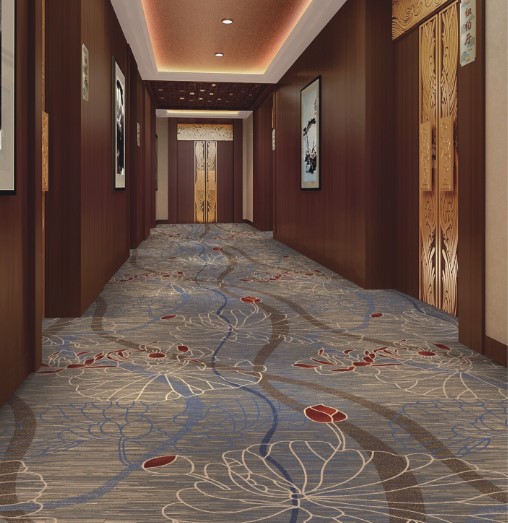 7*12 Density Custom Axminster Carpet Hotel Luxury for Commercial Applications
