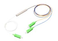 Maneira de aço do cabo 2 do tubo do divisor do Plc do divisor 1x2 da fibra ótica de FTTB