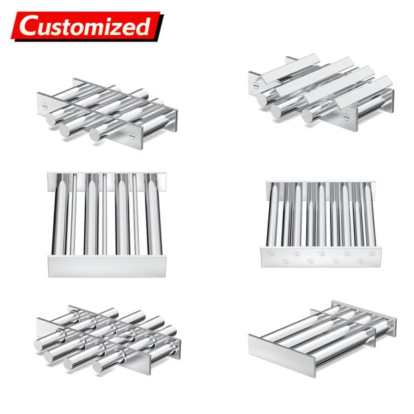 Magnéte de grille de conception personnalisée N52 Neodymium Filtre à grille magnétique Filtre à tamis magnétique Maillage de fer Élimineur de grandes particules de poudre Filtre à tubes à grille magnétique mécanique Separateur magnétique