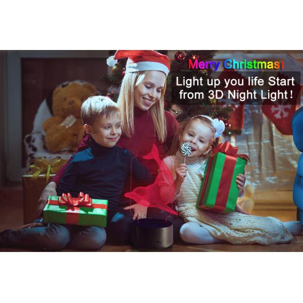 Animal Dolphin Kids 3D Night Light 7 Colors Change with Remote Control Gifts for Kids or Animal Lover Gift Ideas
