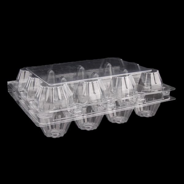12 Cavities Disposable Plastic Egg Tray PET 3x4 Clear Plastic Egg Cartons