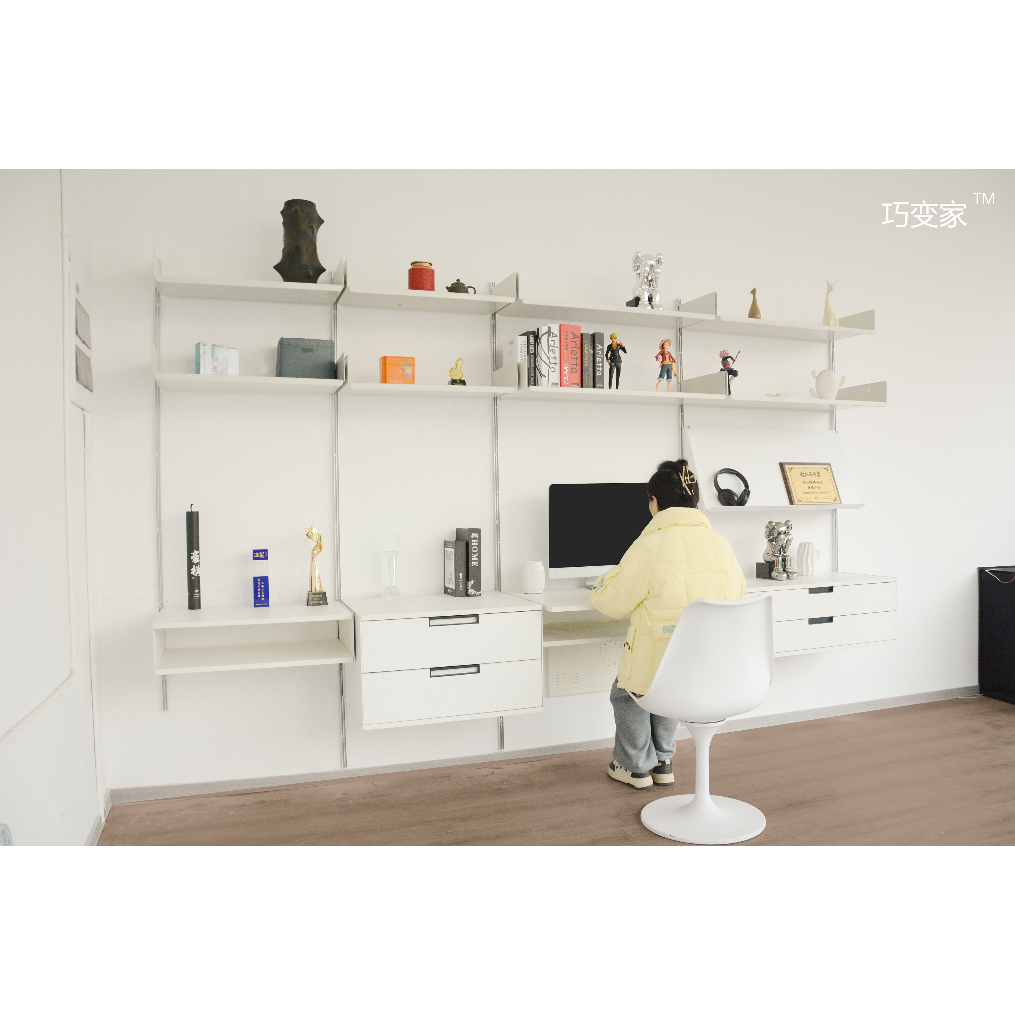 Metal Detachable Storage Rack Suitable for Assembling Living Room Multi-Room Use
