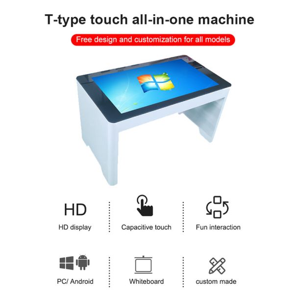 32 Inch Interactive Multi Digital Tea Table AIO PC Interactive Smart Touch Screen Coffee Table