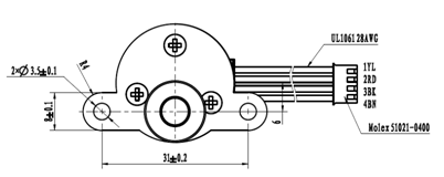 Небольшой линейный Stepper мотор зацепил 1/10 мини шагать на управление 25mm 3.2v клапана