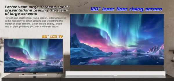 PVC Motorized Projection Screens 90 Inch Screen For Ultra Short Throw Projector