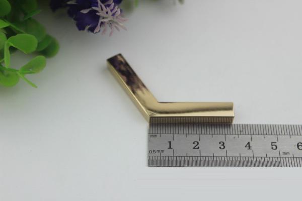 Fancy simple design light gold metal accessory handbag decorative corner protectors