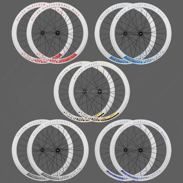 36T Ratchet 700c 50mm Wheelset Anneaux blancs à traction droite 700c Disque de frein