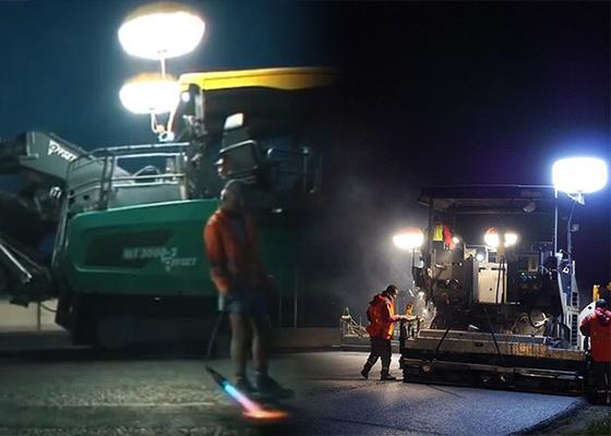 Tour d'éclairage à ballonnet de sécurité LED 600W – Éclairage sans éblouissement pour les réparations de construction routière