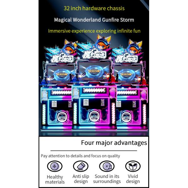 Juego para niños de doble jugador Arma de fuego Tormenta de fuego Disparos Juego padre-hijo Centro comercial Arcade