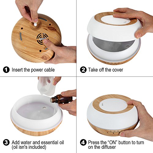 Smart Home Appliances Private Label 300ml Wooden Luxury Air Purifier Diffuser Ultrasonic Essential Oil Diffuser for Home Hotel