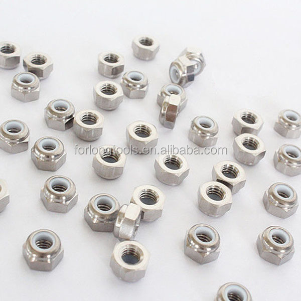 Титановый сплав M6x1.25 Hex Flange Head Lock Nuts с универсальной отделкой и нейлоновой вставкой, соответствующей требованиям стандарта DIN