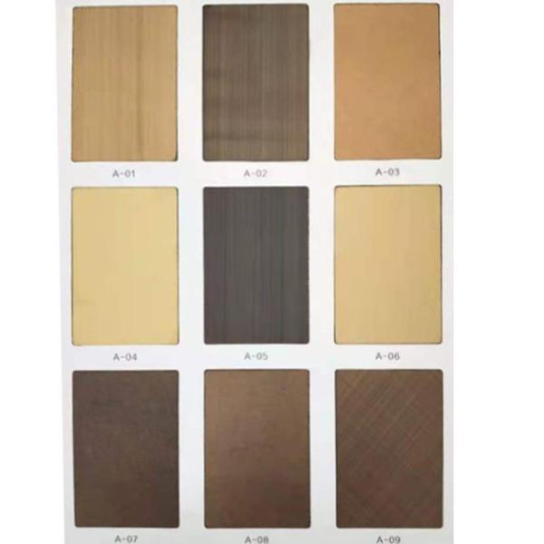 Hairline Finish Stainless Steel Sheet 201 304 316 Titanium Golden 1250mm