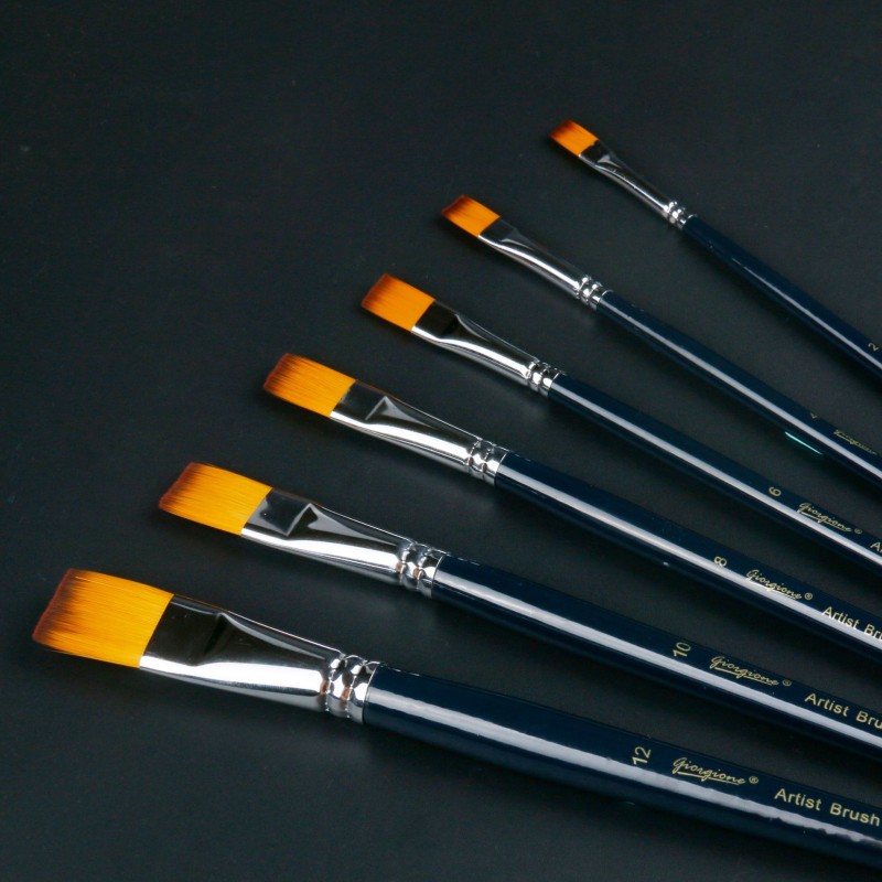 6pcs Solid Wood Pen Holder Exquisite Texture Nylon Brush Art Custom Paint Brushes