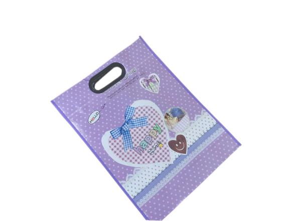 Blue Non Woven Packaging Bags Recyclable Eco Friendly Full Color Die Cutting