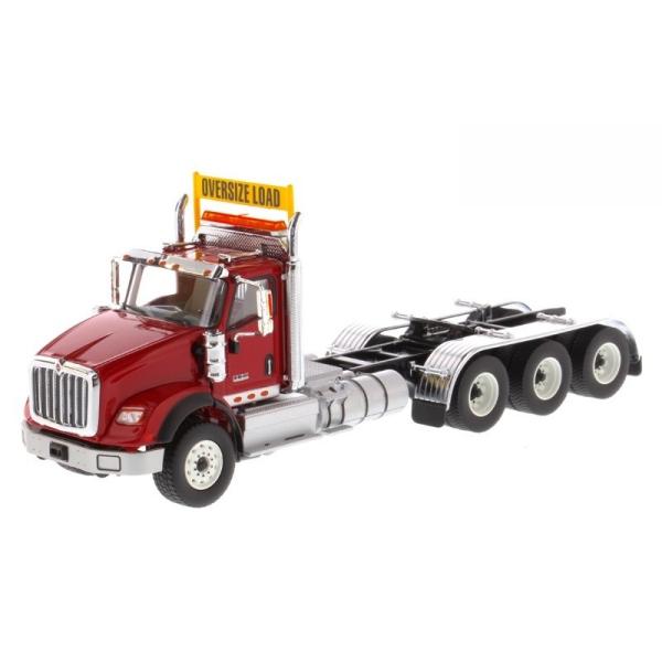 DM INTERNATIONAL HX620 Tri-Axle American Flatbed Truck 1/50 Scale Model 71008