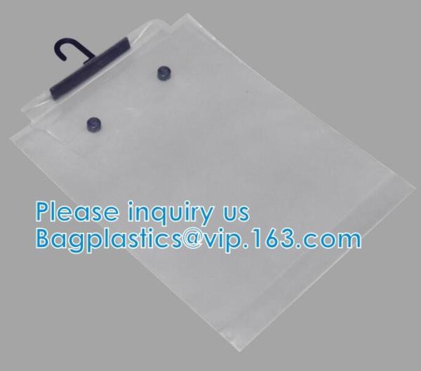 Swimwear Packaging Pouch With K Top, Gusset Bag Bikini Slider Zipper Packaging Bags, Hanger Hook Underwear