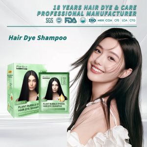 Global Hair Color Manufacturer Supply OEM Bubble Hair Dye Shampoo Herbal Formula Gray Coverage Fast  Dye Hair Coloring Shampoo