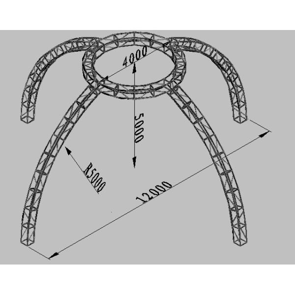 Professional DJ Alloy Aluminum Stage Truss / Circular Square Truss