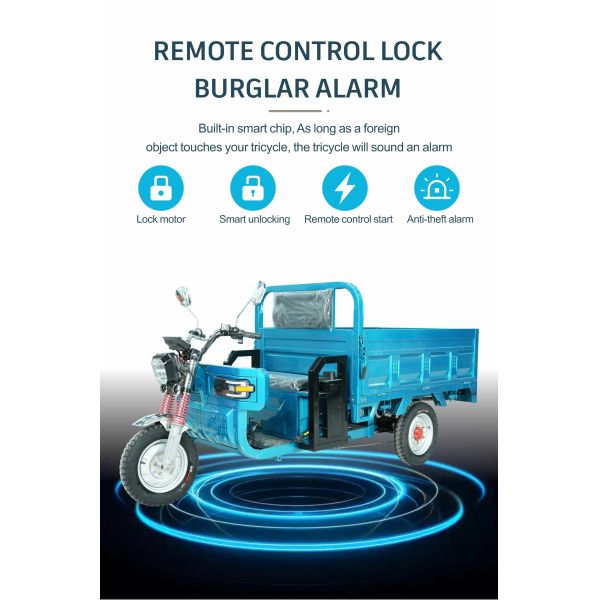 180 Axle Electric Cargo Tricycle E Rickshaw Loading Wala Li Ion Battery ODM