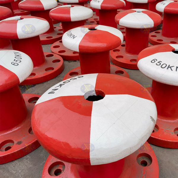 Bolardo marino de acero fundido/hierro fundido para delfines de atraque para puertos, soluciones de amarre marino