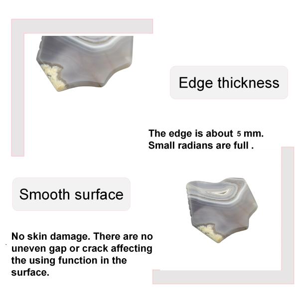 Body Health Care Grey Striped Agate Jade Gua Sha Stone Guasha Board Custom Massage Scraping Therapy Tool for Face and Body