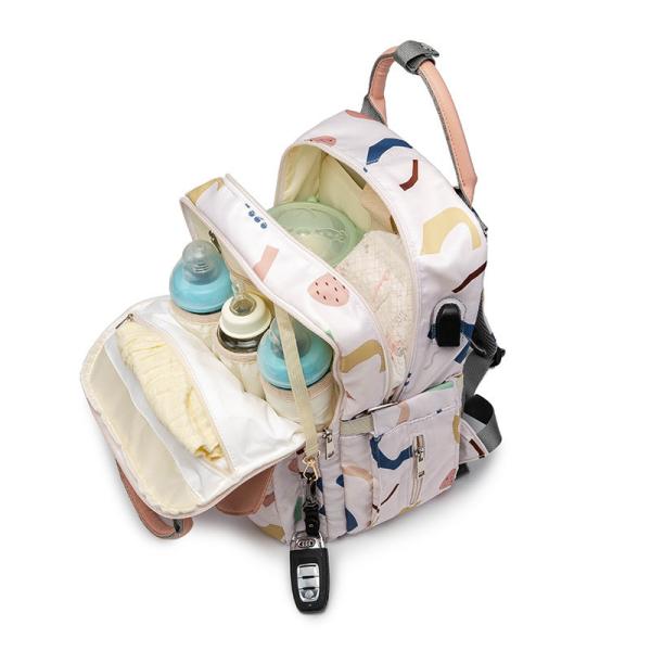 New Print Multi-function Baby Care Backpacks Waterproof Mommy Outdoor Travel Diaper Bags Large Capacity Mom Maternity Mochila