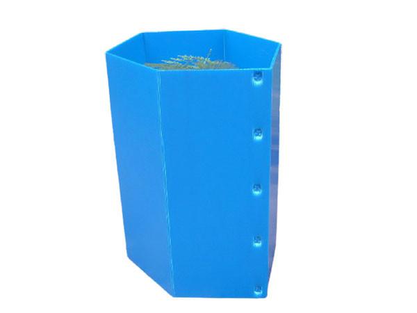 Polygonal Corrugated Plastic Tree Protectors Eco Friendly Weather Proof