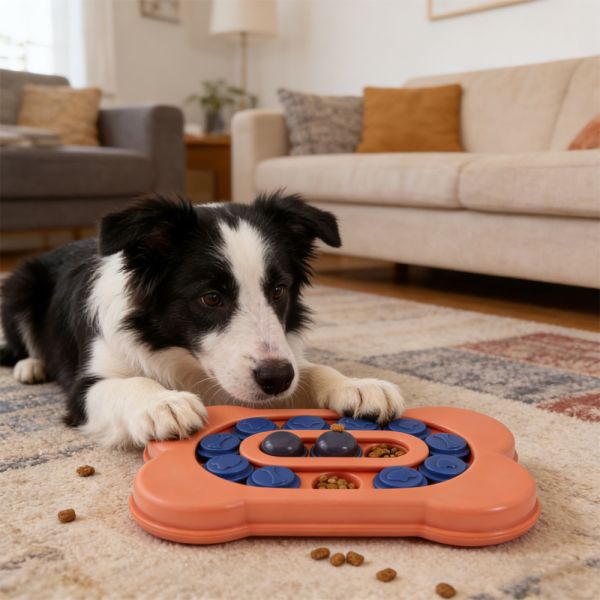 Dog Training Toy Puzzle Foraging Plate Interactive Toys For IQ Training Toy