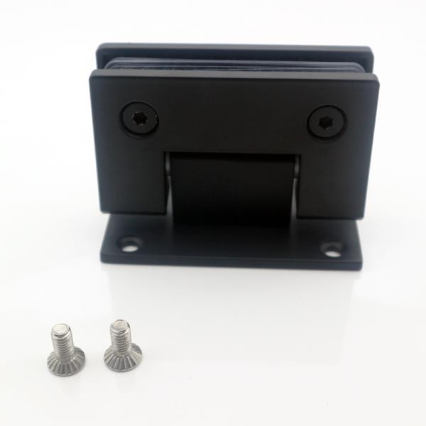 304 Stainless Steel Matt Black 90 Degree Shower Door Hinge for Square Appearance Style