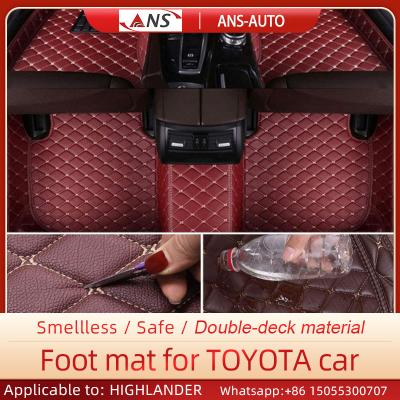 19.69 Inches 6.17 Pounds Toyota Highlander Car Leather Mat For All Weather