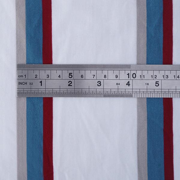 Fil rayé tricoté de double de tissu de coton pour de longs vêtements de douille