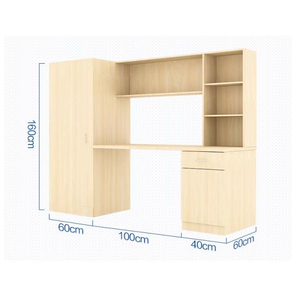 Mail Packing N Full Loft Bed with Desk Cabinet and Lockers
