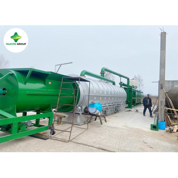 Horizontal Rotating 10 Ton Waste Tyre Pyrolysis Plant Automated
