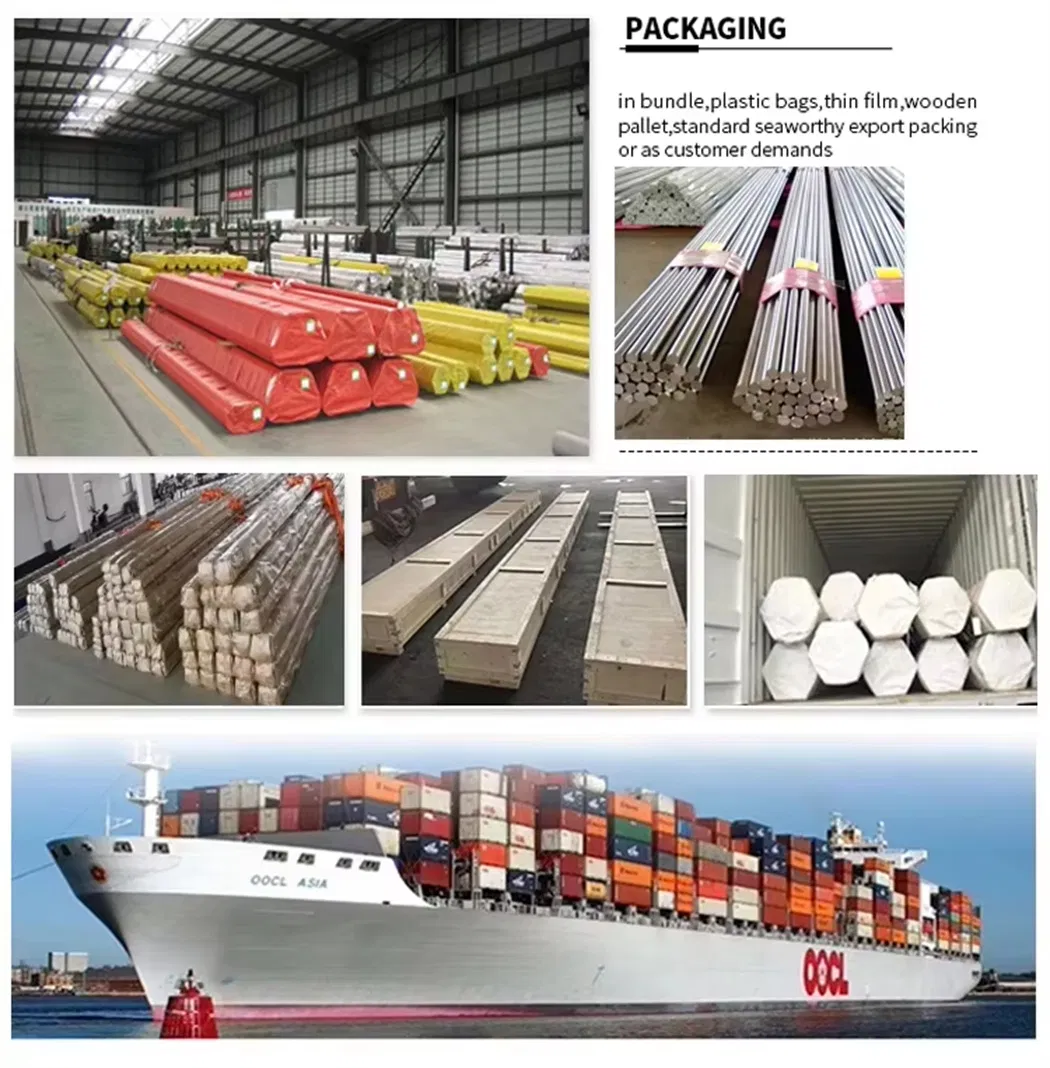 Barra redonda de acero inoxidable 304 316L laminada en caliente pulida 3-900mm