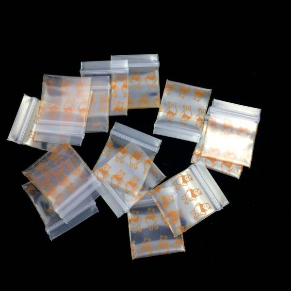 Self Adhesive Seal Packing Mini Plastic Zipper Bags For Jewelry 2.5*3cm