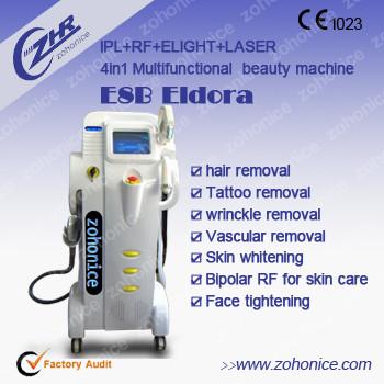 o laser IPL do yag do nd de 4in1 Mulfifunction RF OPTA a máquina indolor profissional da remoção do cabelo do laser de SHR