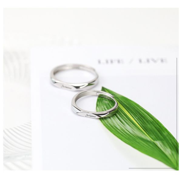 2021 New Style 925 Silver Opening Adjustable Couple Ring