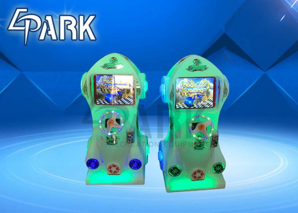 Amusement Children Car Racing Game Machine With Alloy Steel Structure