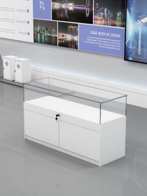Full Vision Glass Retail Display Case Tempered Glass Counter For Jewellery Shop