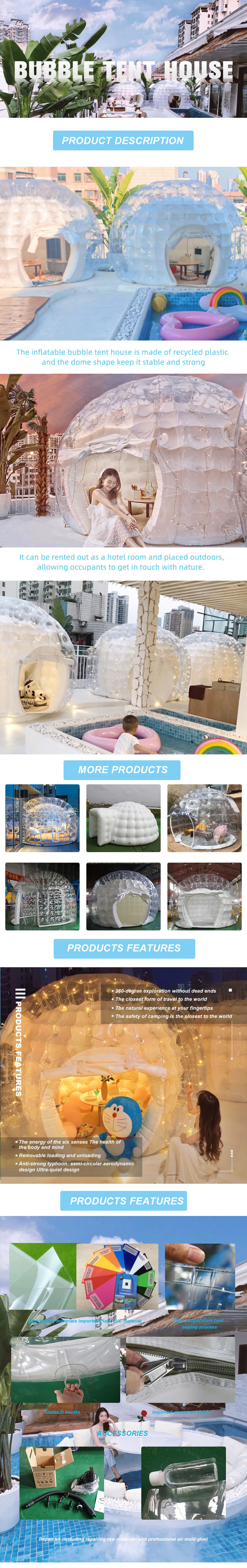 Inflatable Dome Tent Event Bubble House Outdoor Camping Tent Show Tent Activities